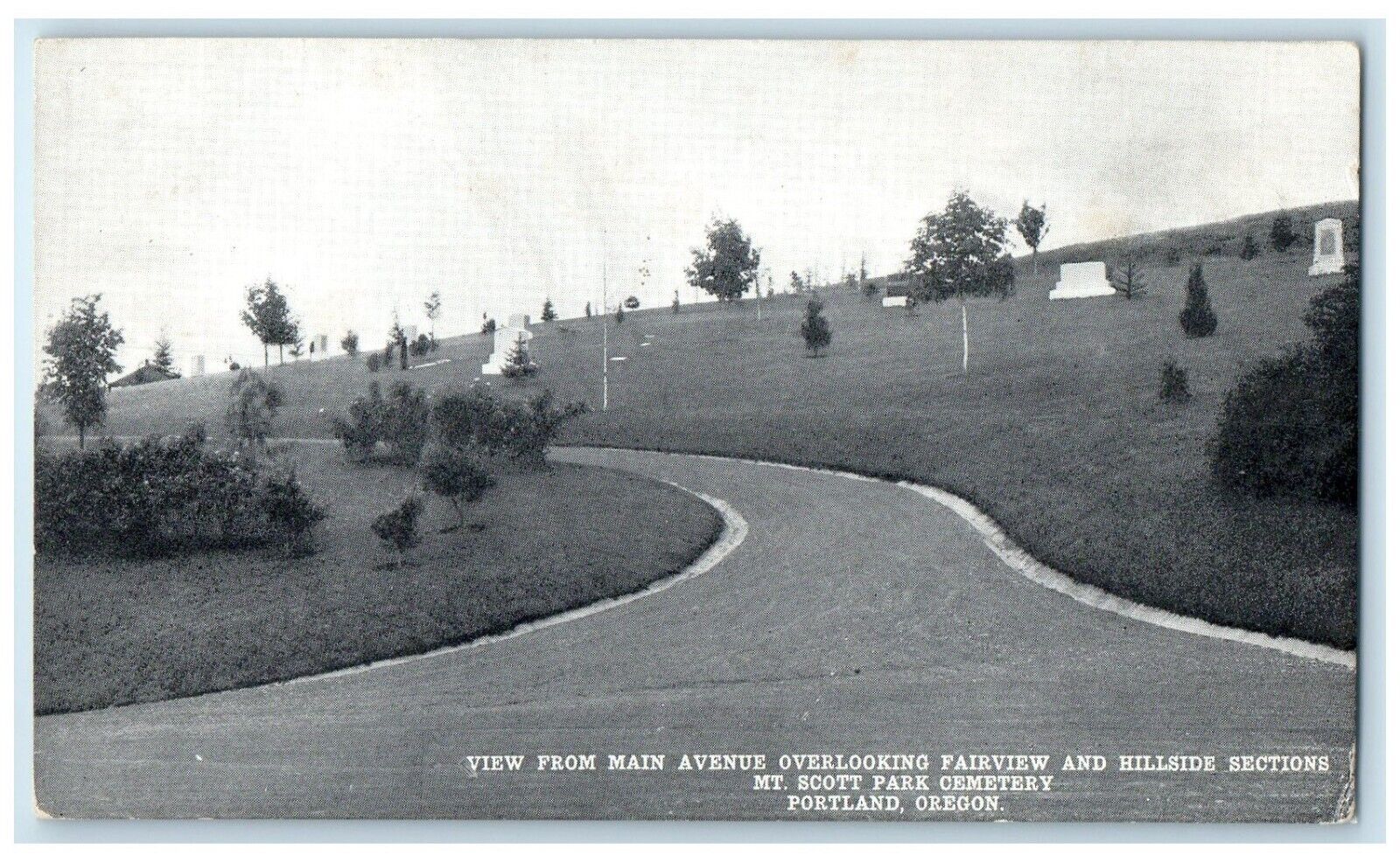 c1910 View Main Avenue Overlooking Fairview Portland Oregon OR Vintage Postcard