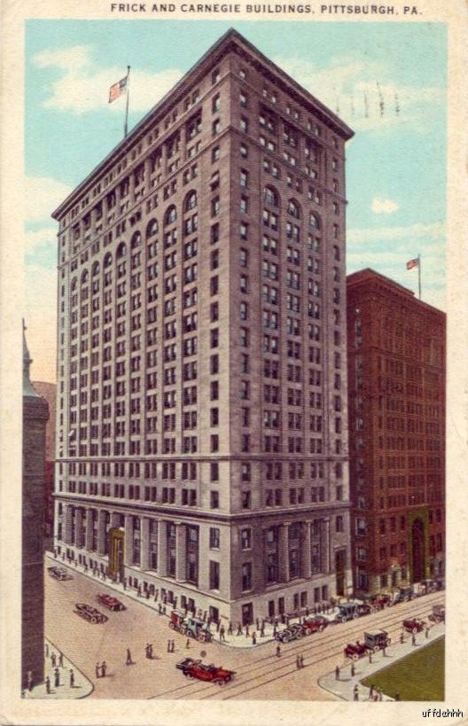 PITTSBURGH, PA FRICK AND CARNEGIE BUILDING 1924