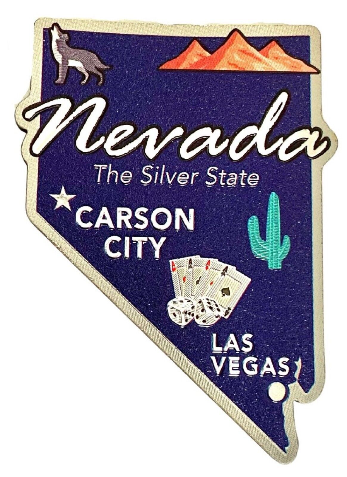 Nevada The Silver State Foil Fridge Magnet