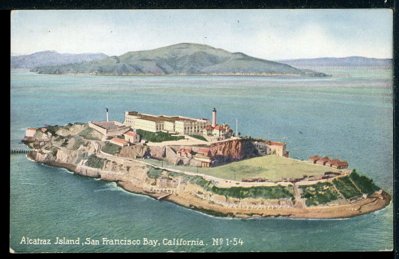 Early Alcatraz Island San Francisco Bay CA Historic Vintage Postcard M1382a