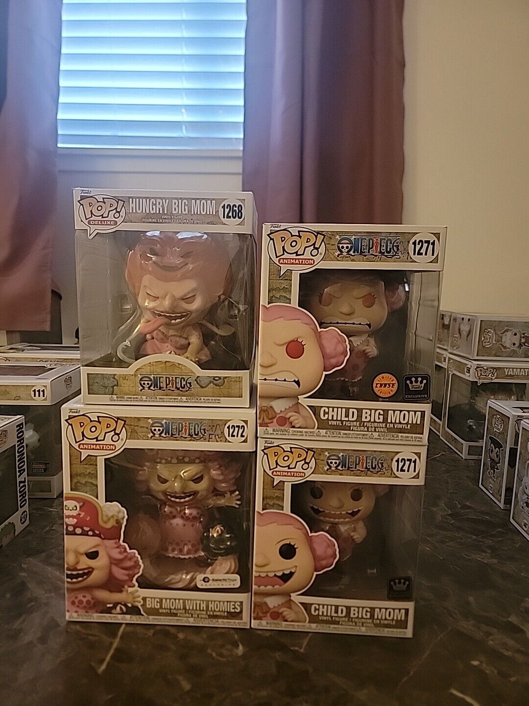 One Piece Funko Pop Big Mom With Homies Child Hungry Chase Bundle