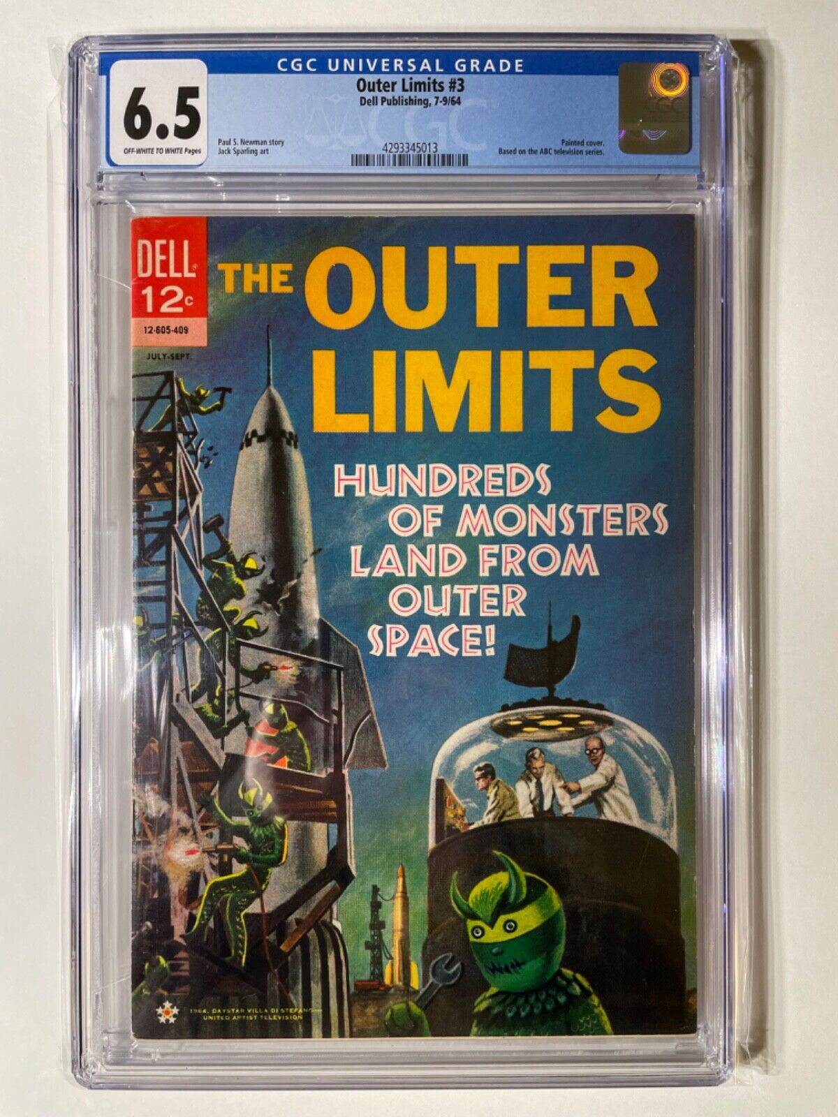 OUTER LIMITS #3 CGC 6.5 OFF WHITE/WHITE PAGES CLASSIC SCI-FI TV SHOW