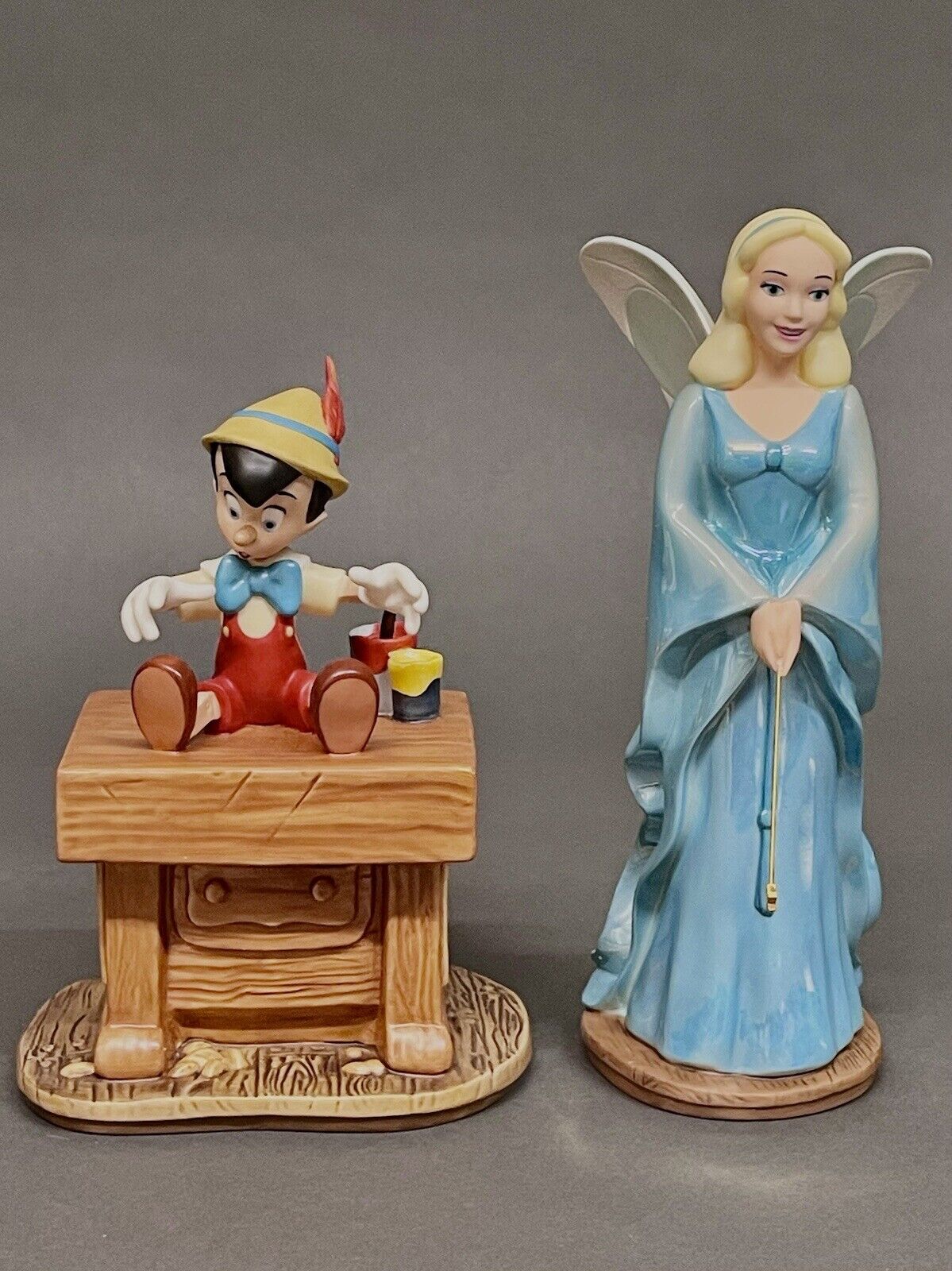 Marvelous Vintage Rare WDCC Pinocchio & Blue Fairy “ The Gift of Life is Thine”
