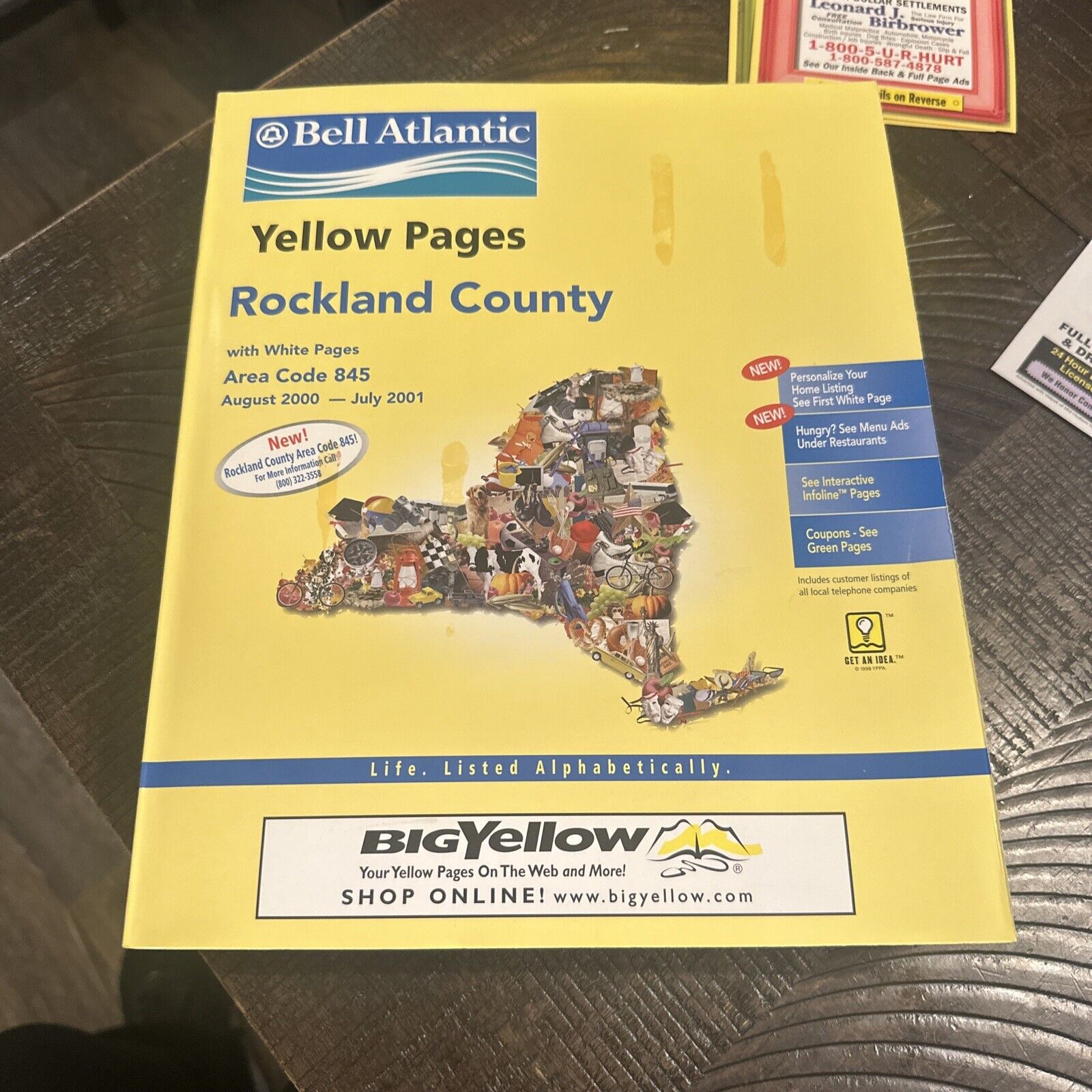 BellAtlantic August  2000 - July 2001 Rockland County, Yellow Pages Very Nice
