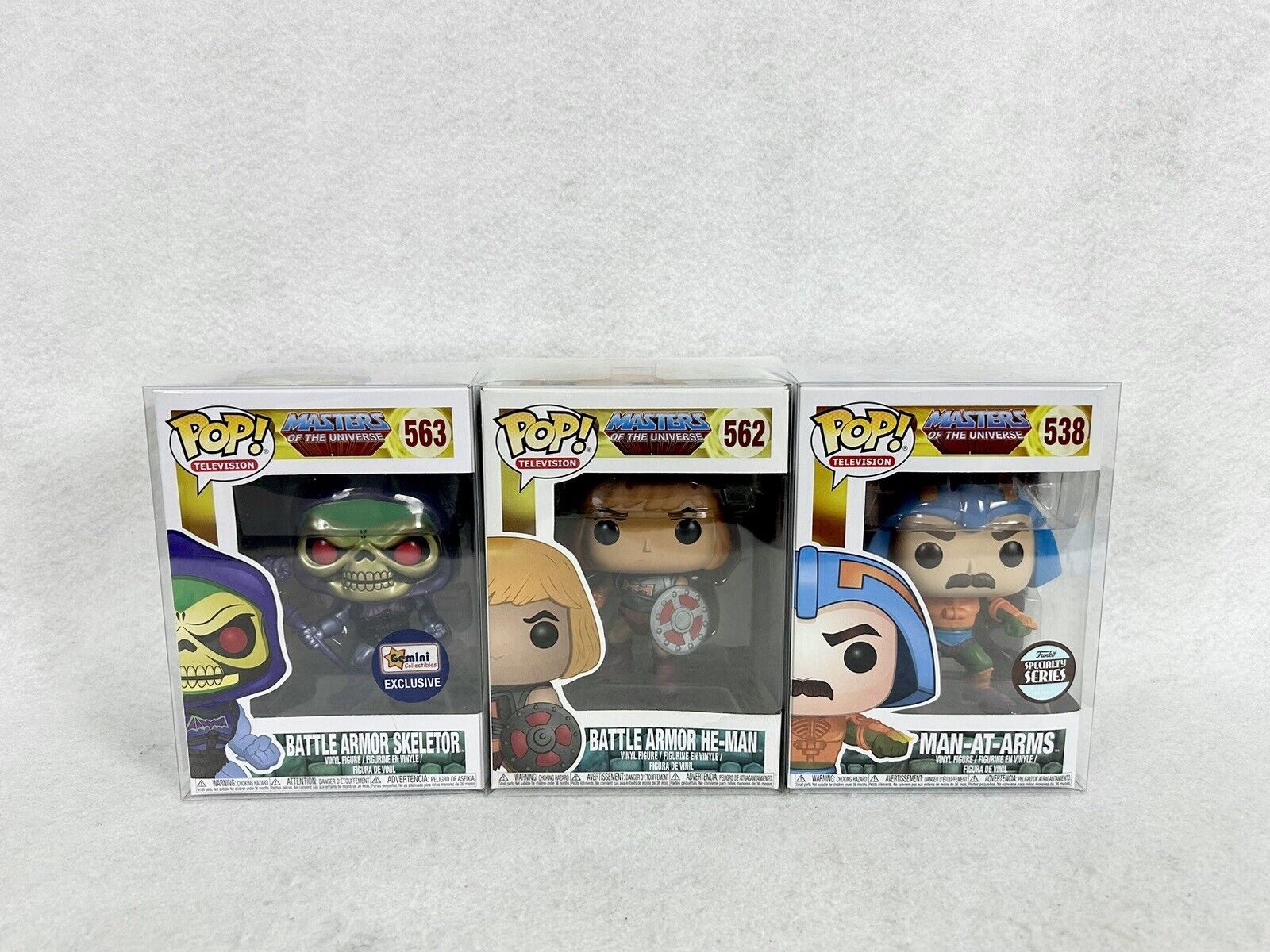 Masters Of The Universe Funko POP He-Man Skeletor Man-At-Arms Lot of 3