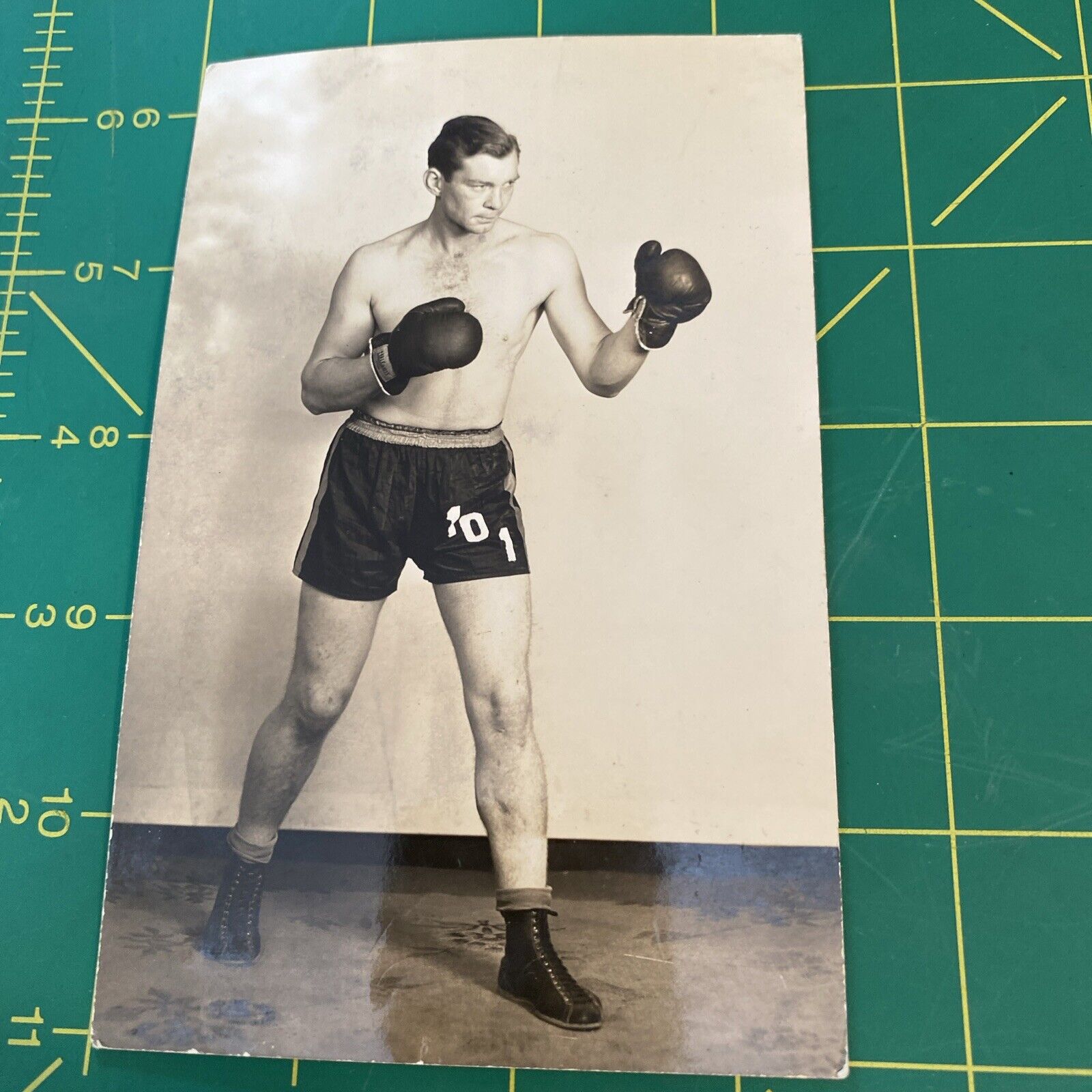 RPPC Vintage Shirtless Handsome Quick Boxing Man Gay Interest Postcard