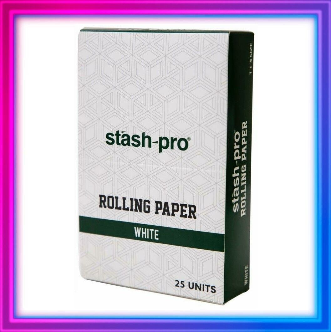 Stash Pro Classic 1,000 Pack Unrefined Rolling Papers Smoke  White