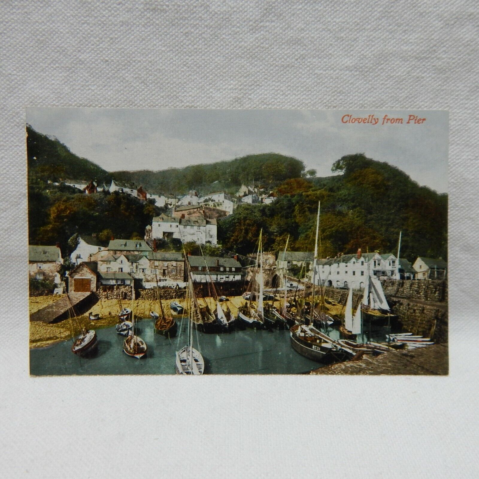 VIEW OF CLOVELLY FROM THE PIER, CLOVELLY, ENGLAND, POSTCARD 