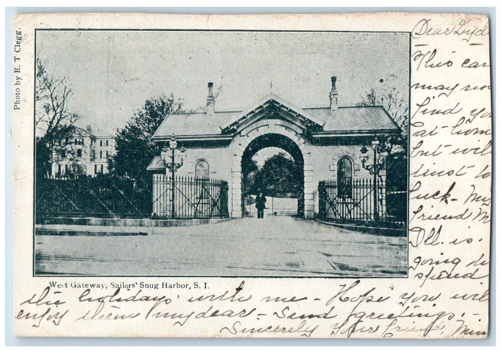 1905 West Gateway Sailor\'s Snug Harbor Staten Island New York NY Posted Postcard