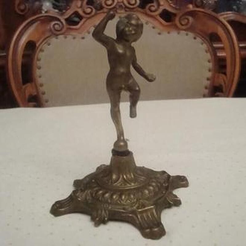 Old Antique 19th Rare Figurine Putti Bronze Germany