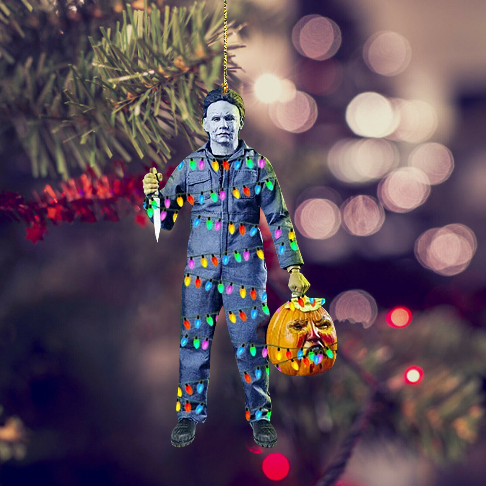 DIY Horror Movie Ornament Trick or Treat Scary Christmas Tree Ornament Horror