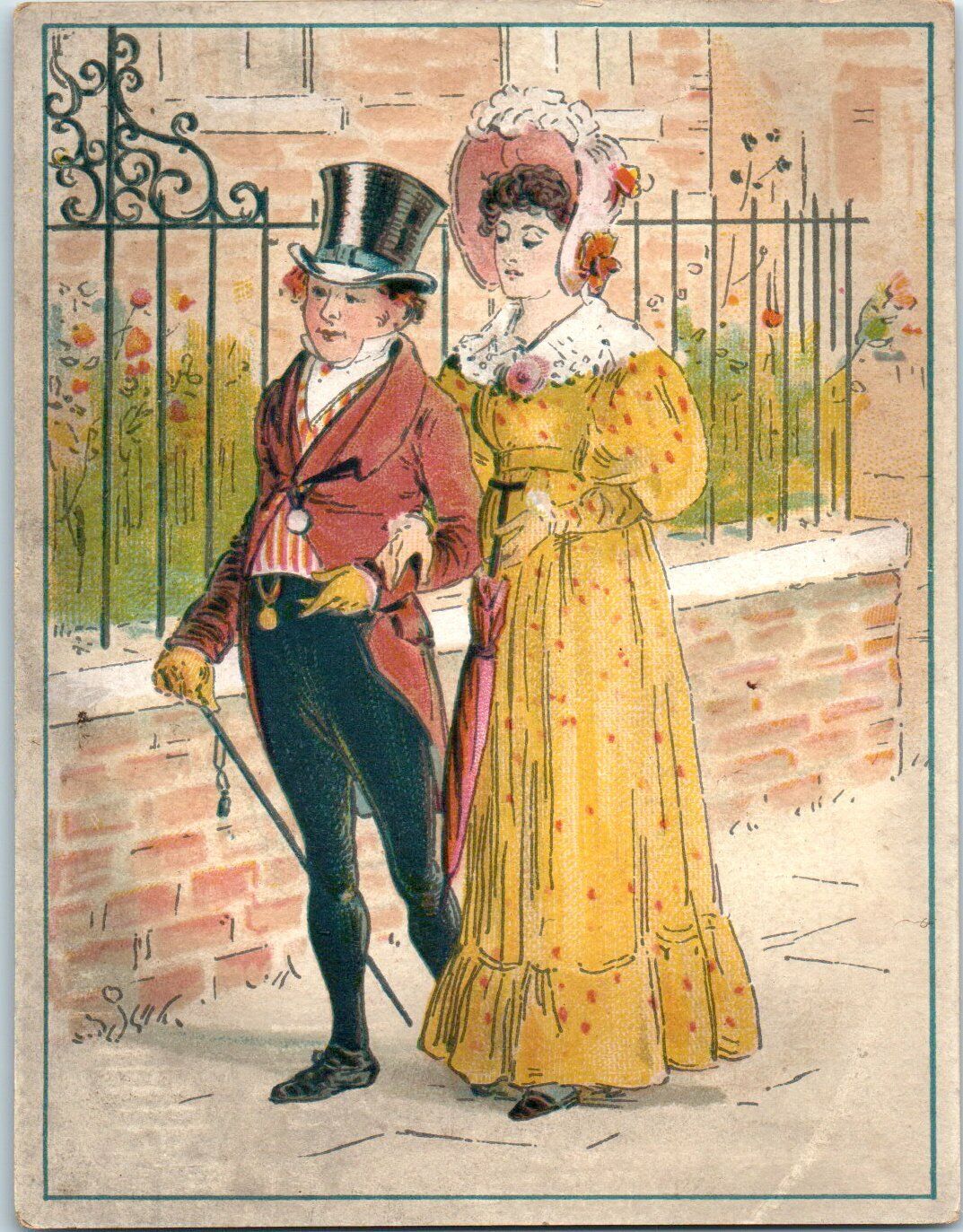 THREE Victorian Cards - Couples -E8L-6 