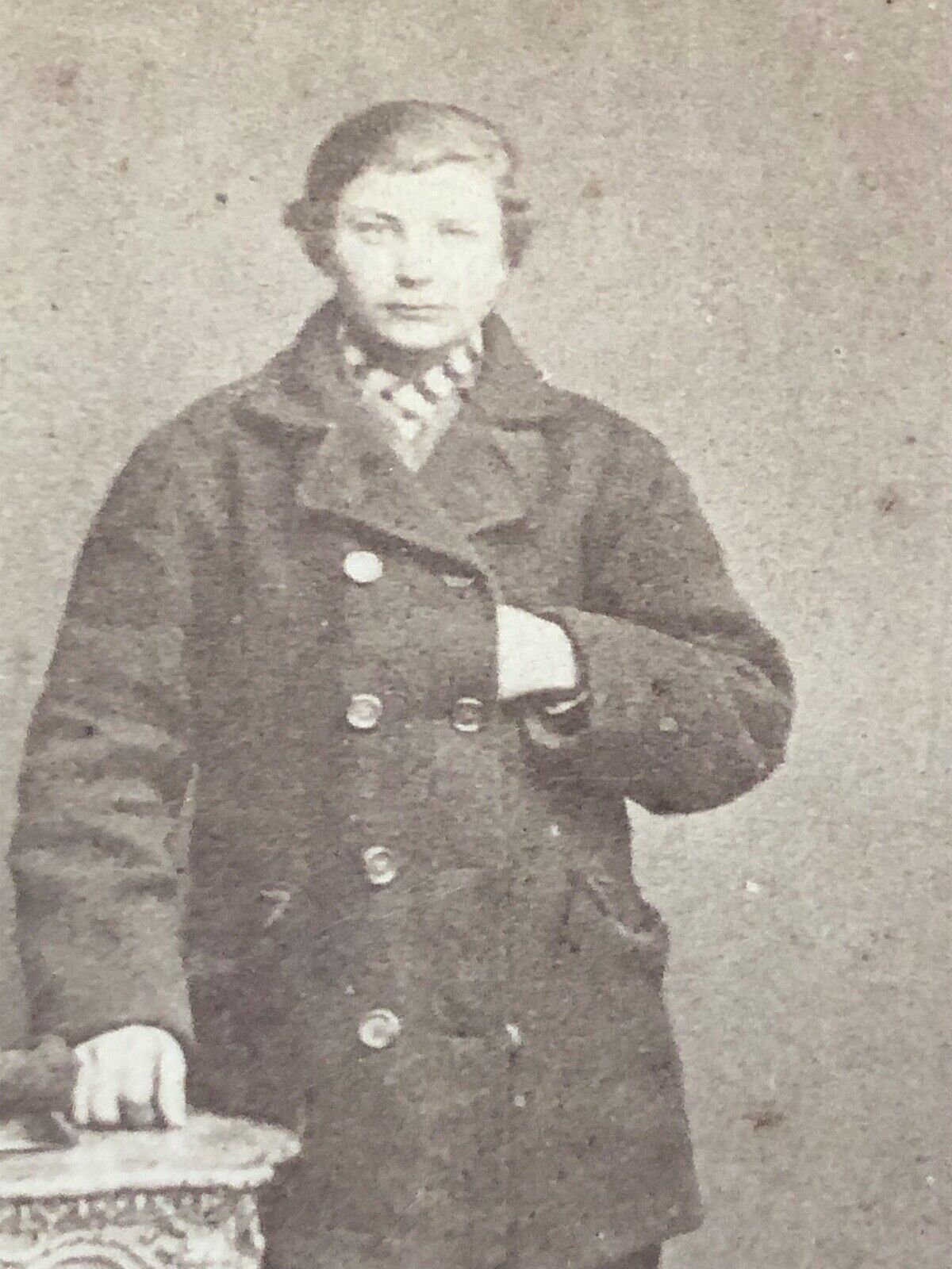 CABINET CARD OF YOUNG SWEDISH MAN With Hand-In-Waistcoat Pose Napoleon Trellboro
