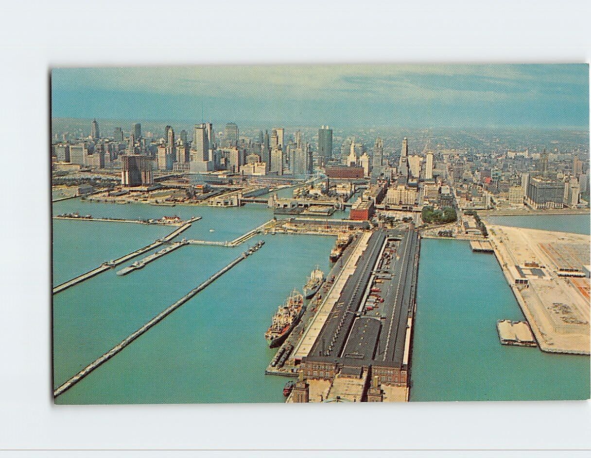 Postcard Aerial View Chicago Illinois USA