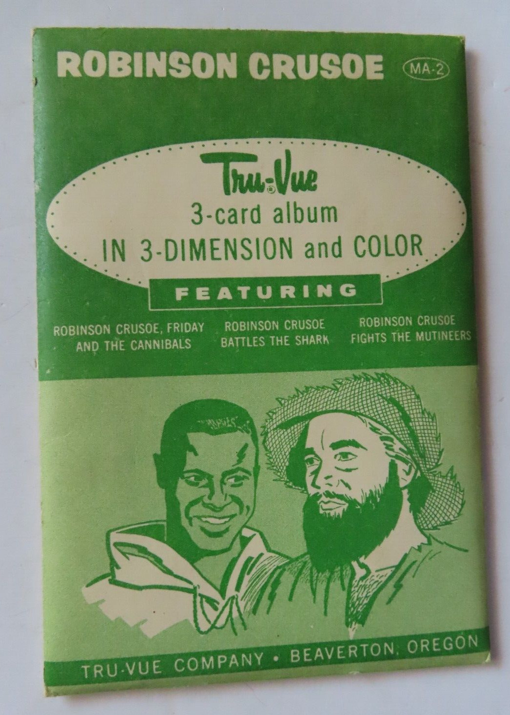 Tru-Vue 3-Card Album in 3-D and Color Robinson Crusoe