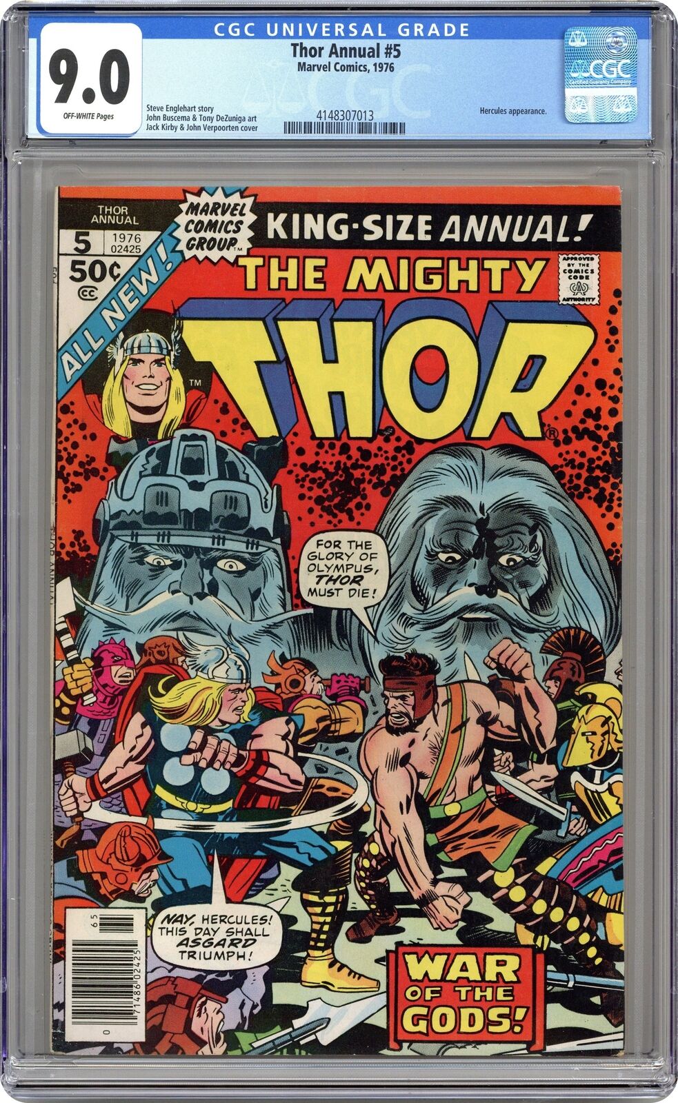 Thor Journey Into Mystery #5 CGC 9.0 1976 4148307013