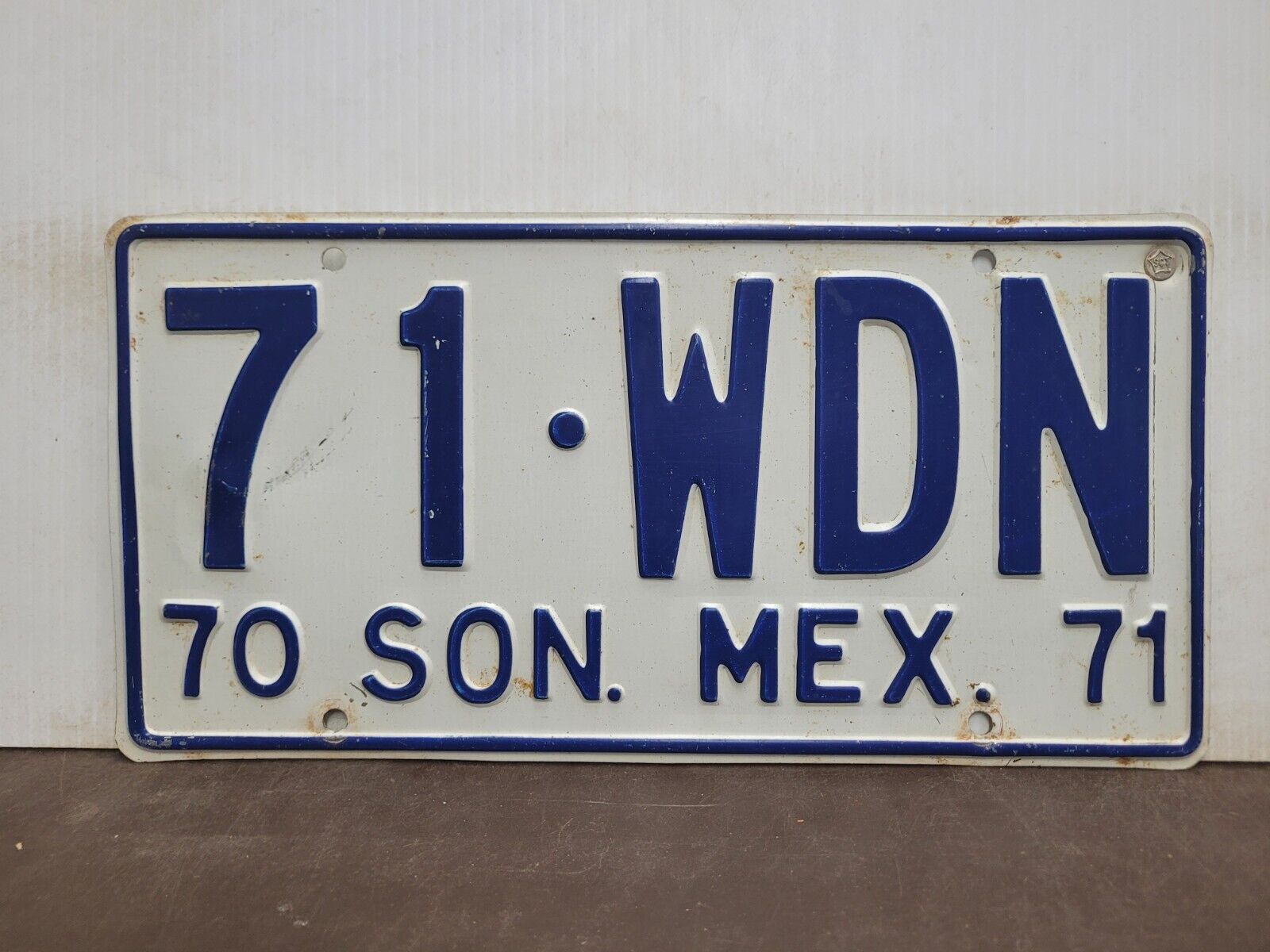 1970 1971  Sonora  MEXICO  License Plate Tag
