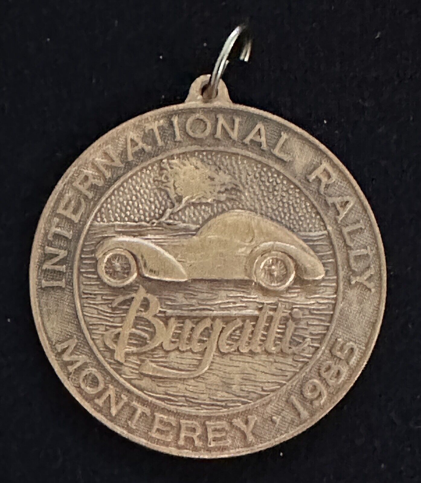 1985 Bugatti International Rally Monterey CA Medallion Key Fob Type 57S Atalante