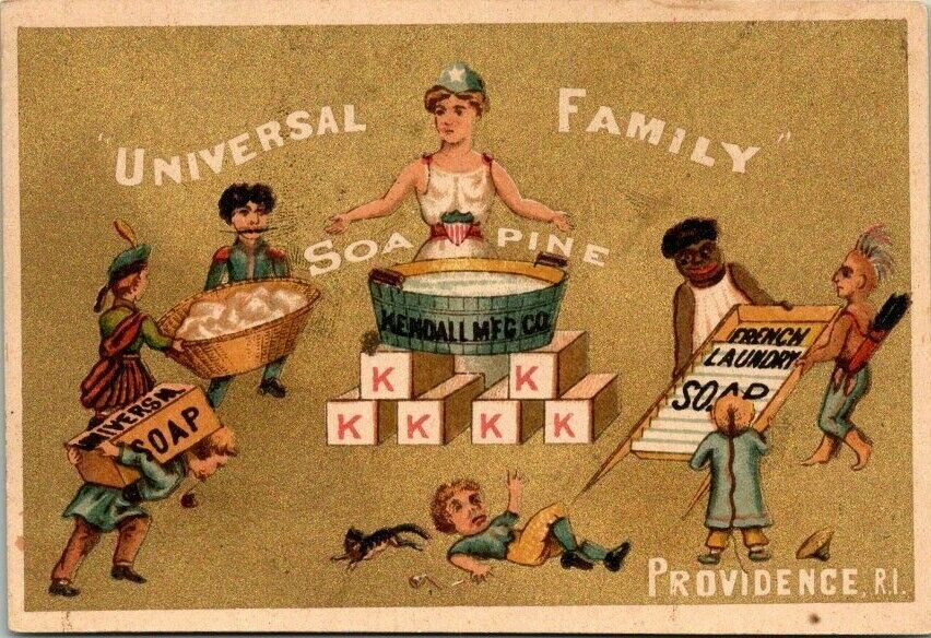 c1880s Universal Family Soap Kendall Mfg Co Providence RI Victorian Trade Card