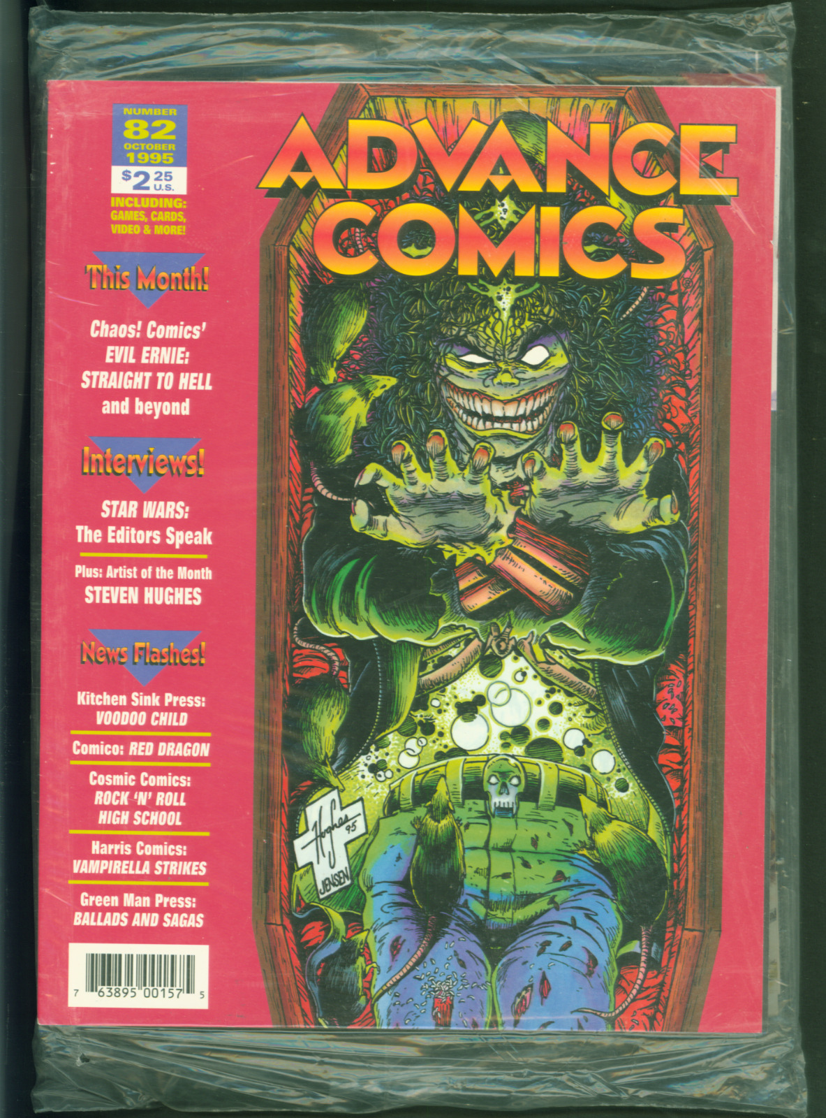 VTG 1995 Advance Comics #82 Evil Ernie Cover  Sealed New