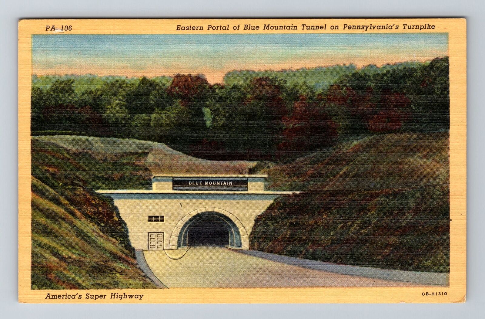 PA-Pennsylvania, Eastern Portal Blue Mountain Tunnel, Vintage Postcard