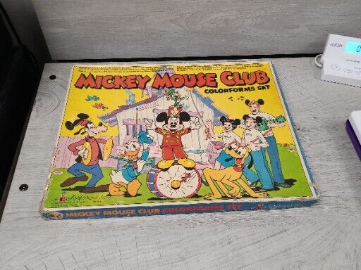 Vintage 1960\'s Mickey Mouse Club Colorforms Set Disney UNUSED Still On Card