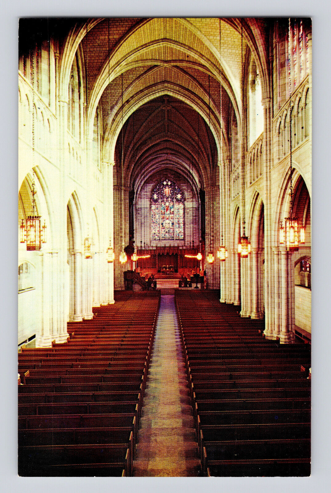 Postcard New Jersey Princeton NJ University Chapel Chucrh Inerior 1960s Unposted