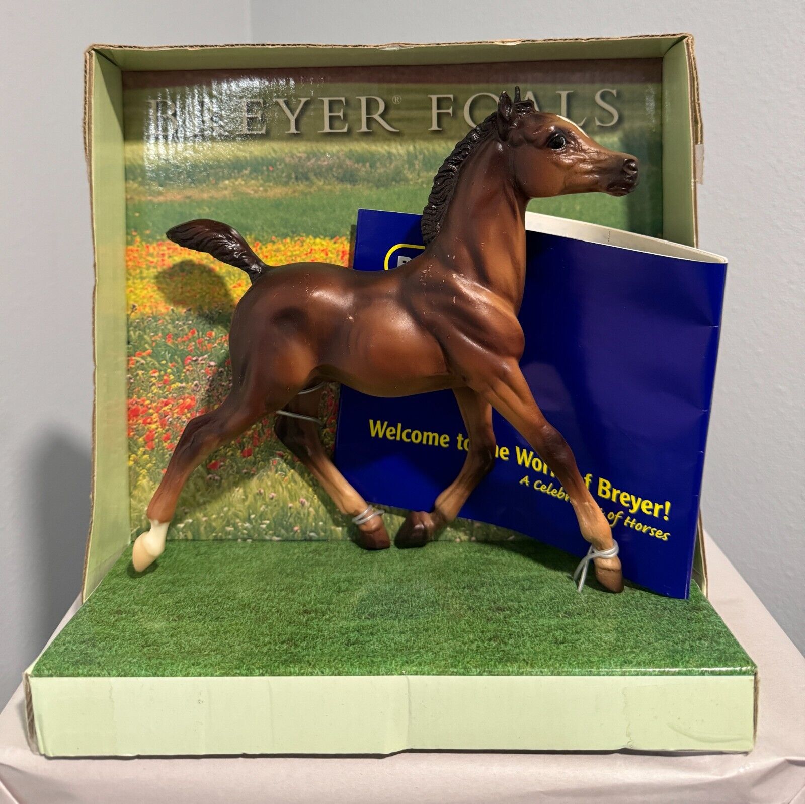 Vintage 2004 Breyer Foals Traditional Series with original catalog (Damaged Box)