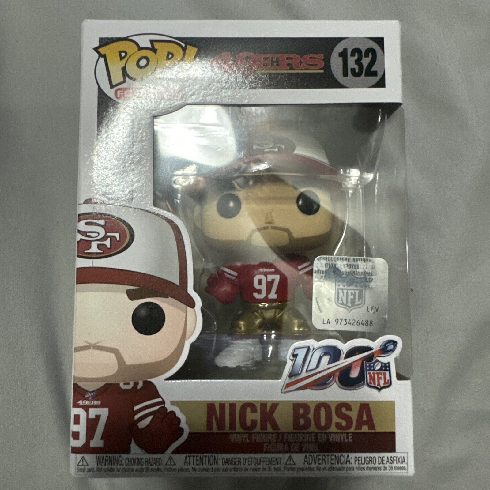 NEW Funko Pop Football: NICK BOSA w/Home Jersey #132 San Francisco 49ers ****