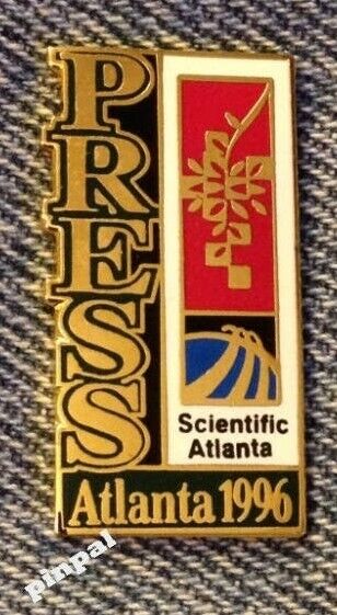 1996 Olympic Pin ~ PRESS ~ Sponsor ~ Scientific Atlanta ~ Media Communication
