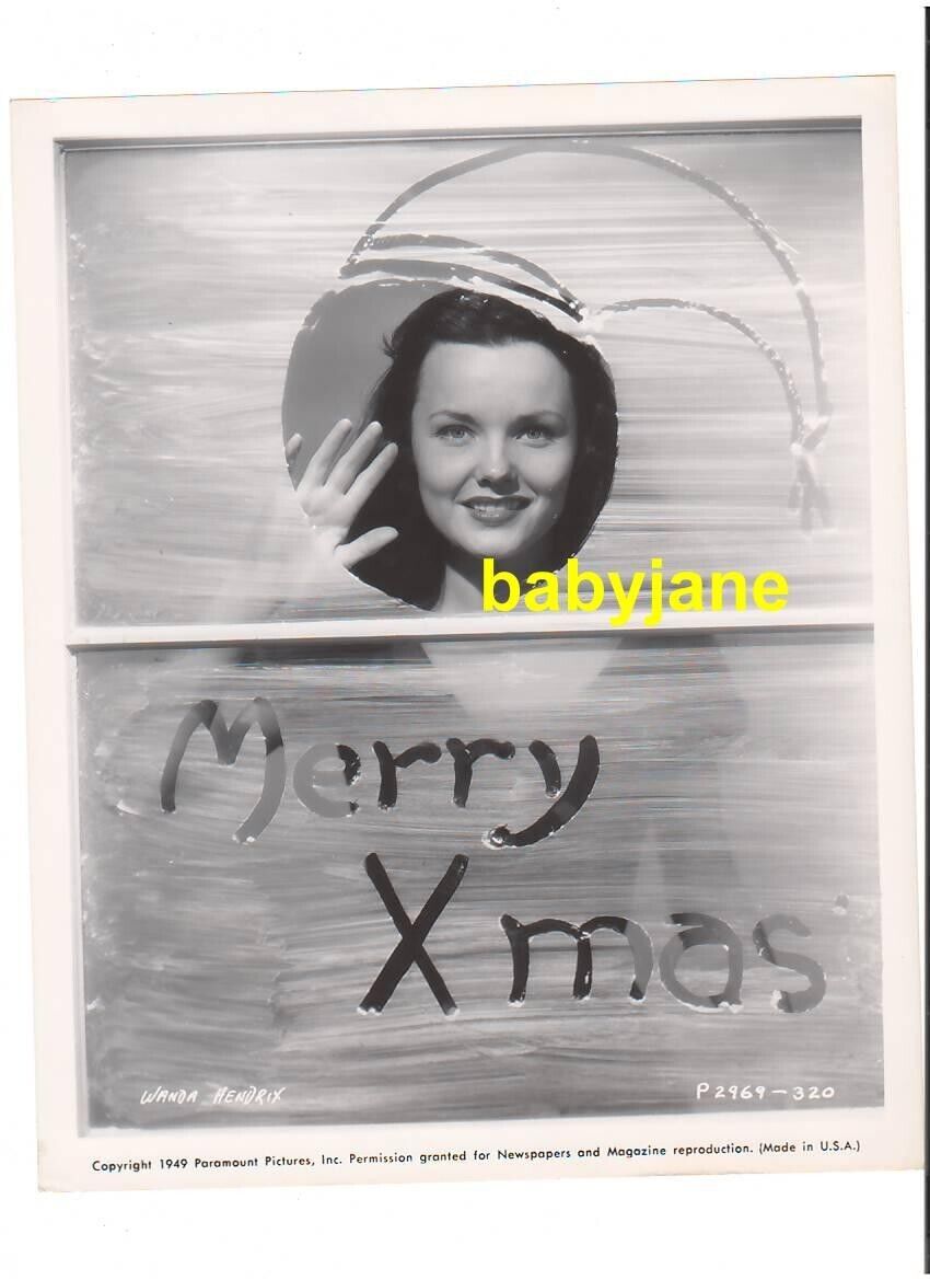 WANDA HENDRIX ORIGINAL 8X10 PHOTO CHRISTMAS PORTRAIT 1949 PARAMOUNT PICTURES