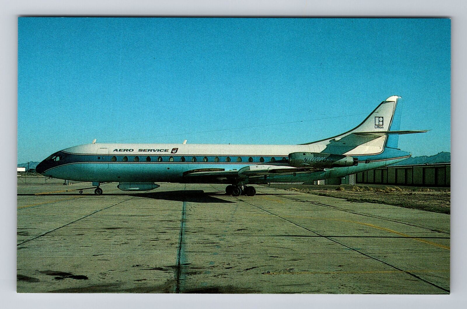 Litton Industries SE-210 Caravelle 6R, Plane, Transportation Vintage Postcard
