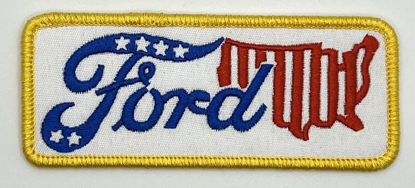 Ford Motorsports Patriotic Car Vintage Style Retro Patch Iron Sew Cap Hat Racing
