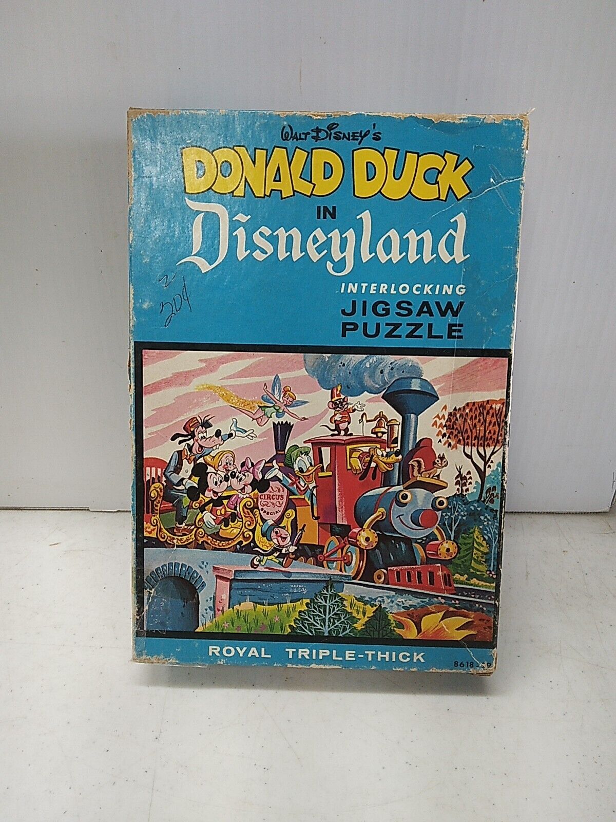 Vintage 1960s Disney 60 pc Jaymar Jigsaw Puzzle Complete Donald Duck Fantasyland