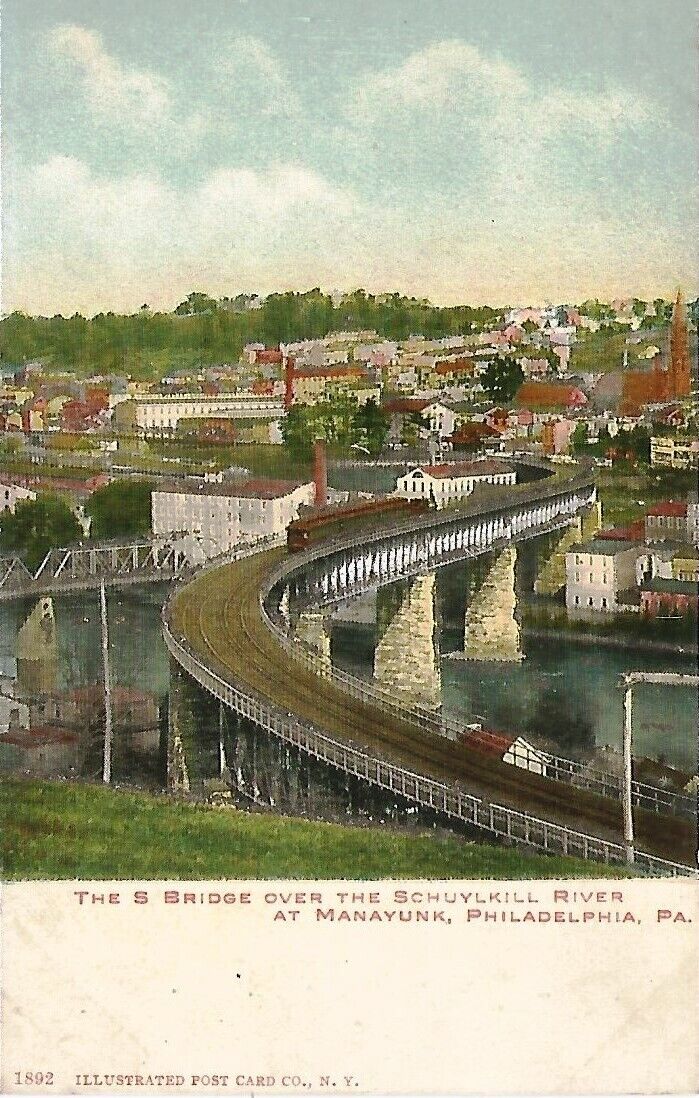 Postcard PA Philadelphia S Bridge over Schuylkill c1902-06 NrMint Sparkle Trim 