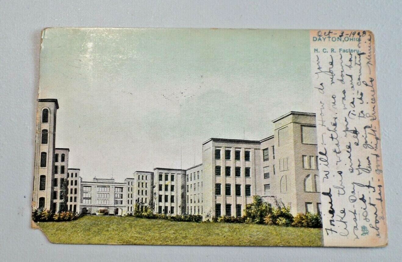 Vtg. N.C.R. Building, Dayton Ohio RaphoType Postcard 1908 Post 6636