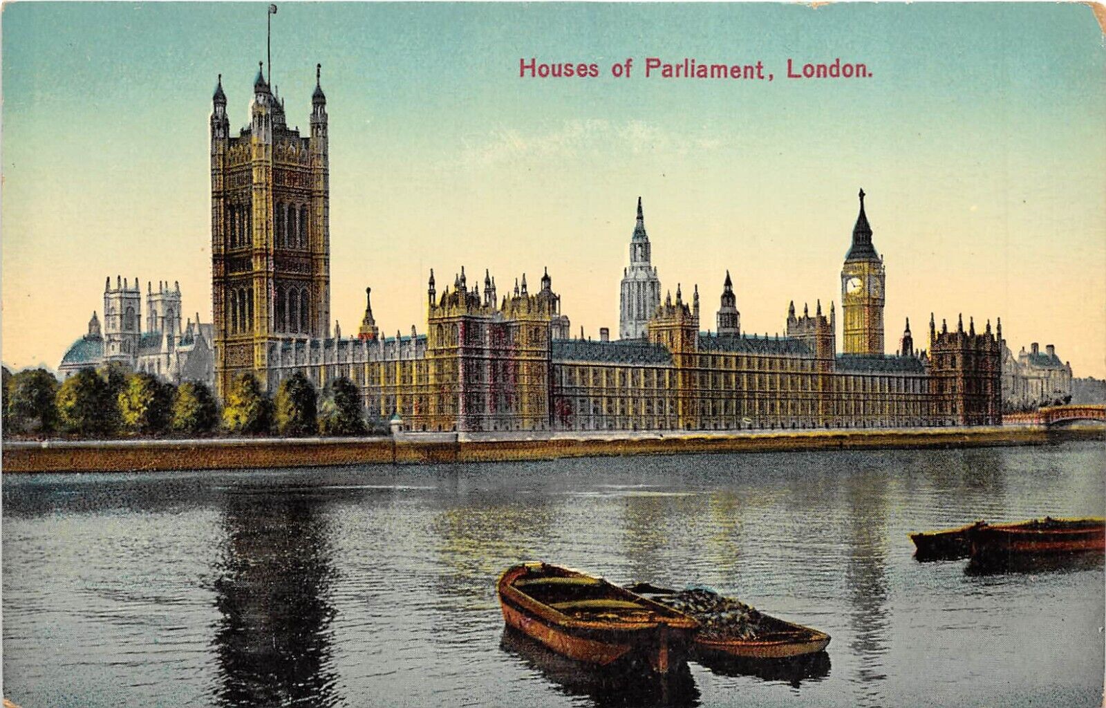 London England c1910 Postcard Houses Of Parliament