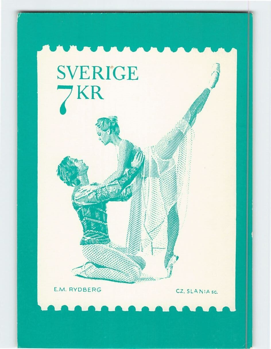 Postcard The Stamp Ballet Sverige 32 Kr Sweden