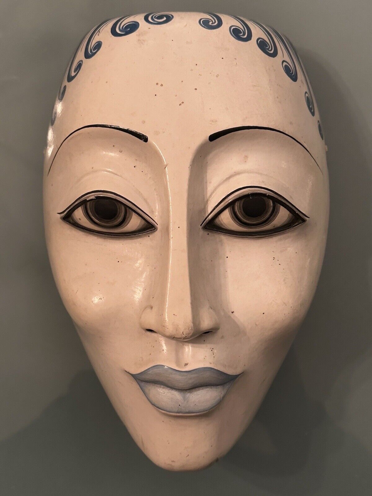Sculpted Wood Balinese Woman “Moko” Dance Mask by Master Artist I B Anom