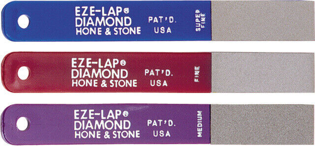 Eze-Lap Hone & Stone Diamond Sharpener Set Contains Super Fine & Medium Grit