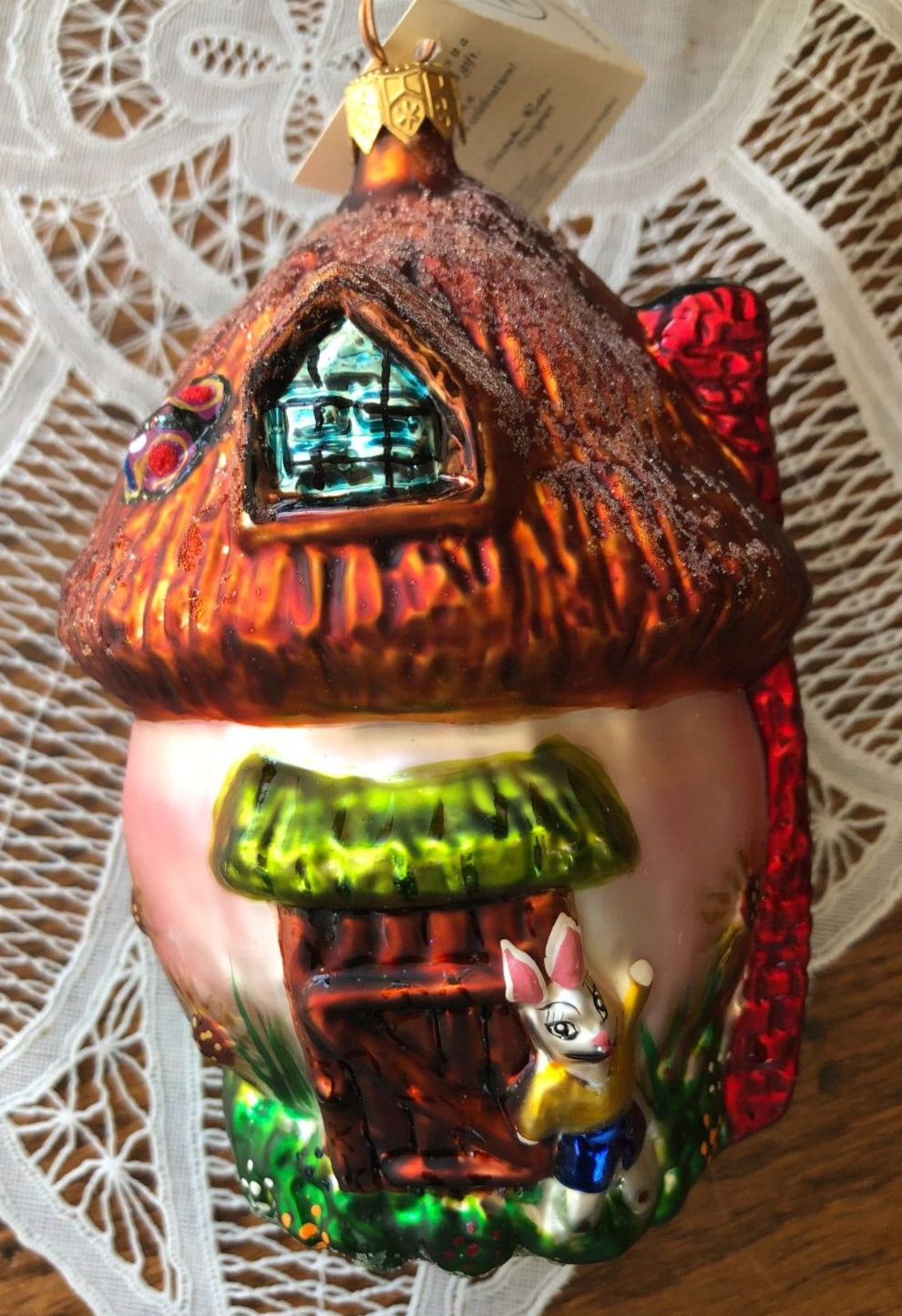 CHRISTOPHER RADKO SPRING/EASTER ORNAMENT - SHROOM WITH A VIEW
