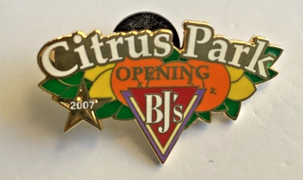 BJS RESTAURANT GRAND OPENING CITRUS PARK FL 2007 LAPEL ENAMEL PIN