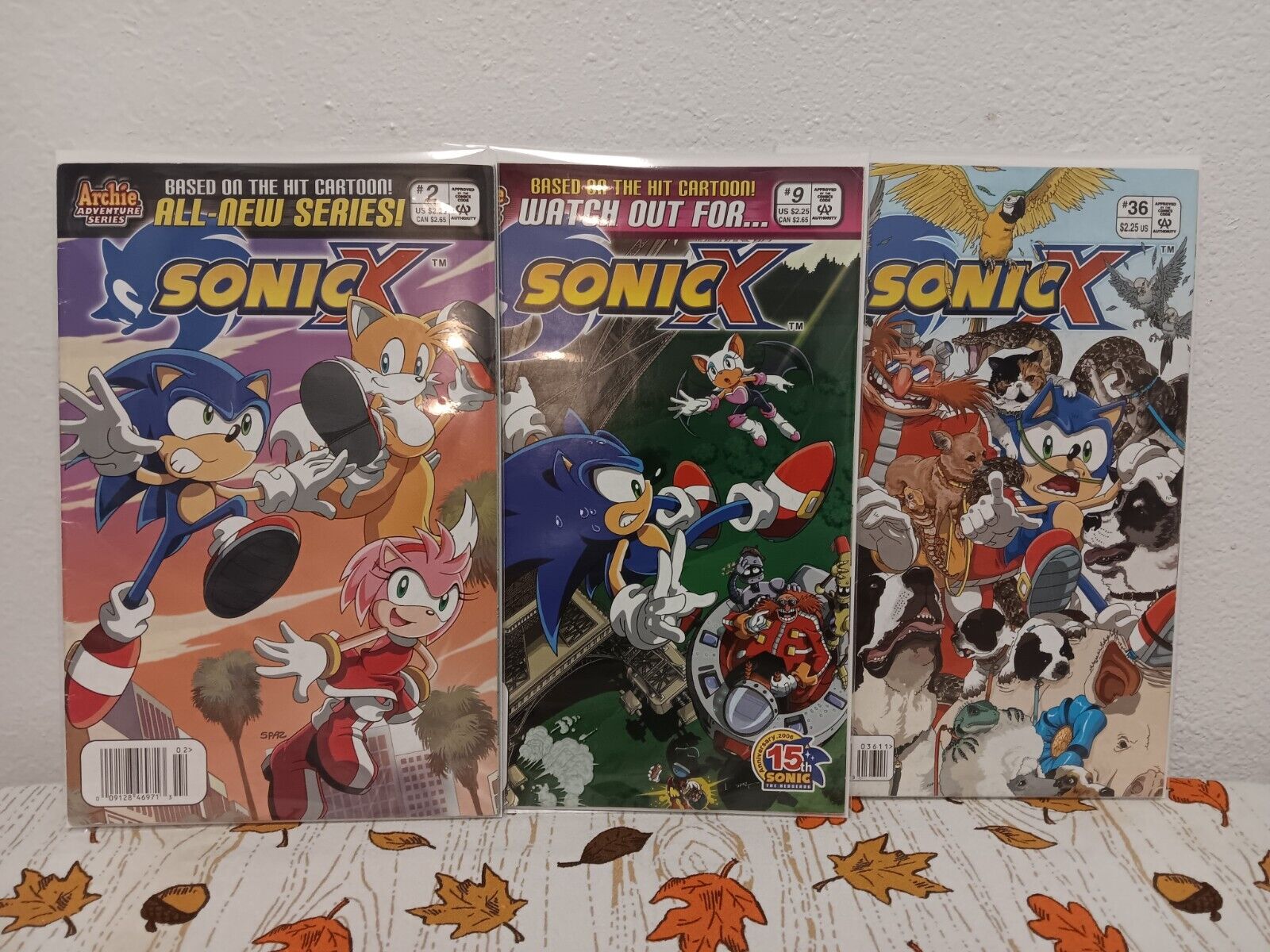 Sonic X Comic Book Lot #2, 9, 36 Archie Sonic The Hedgehog Sega