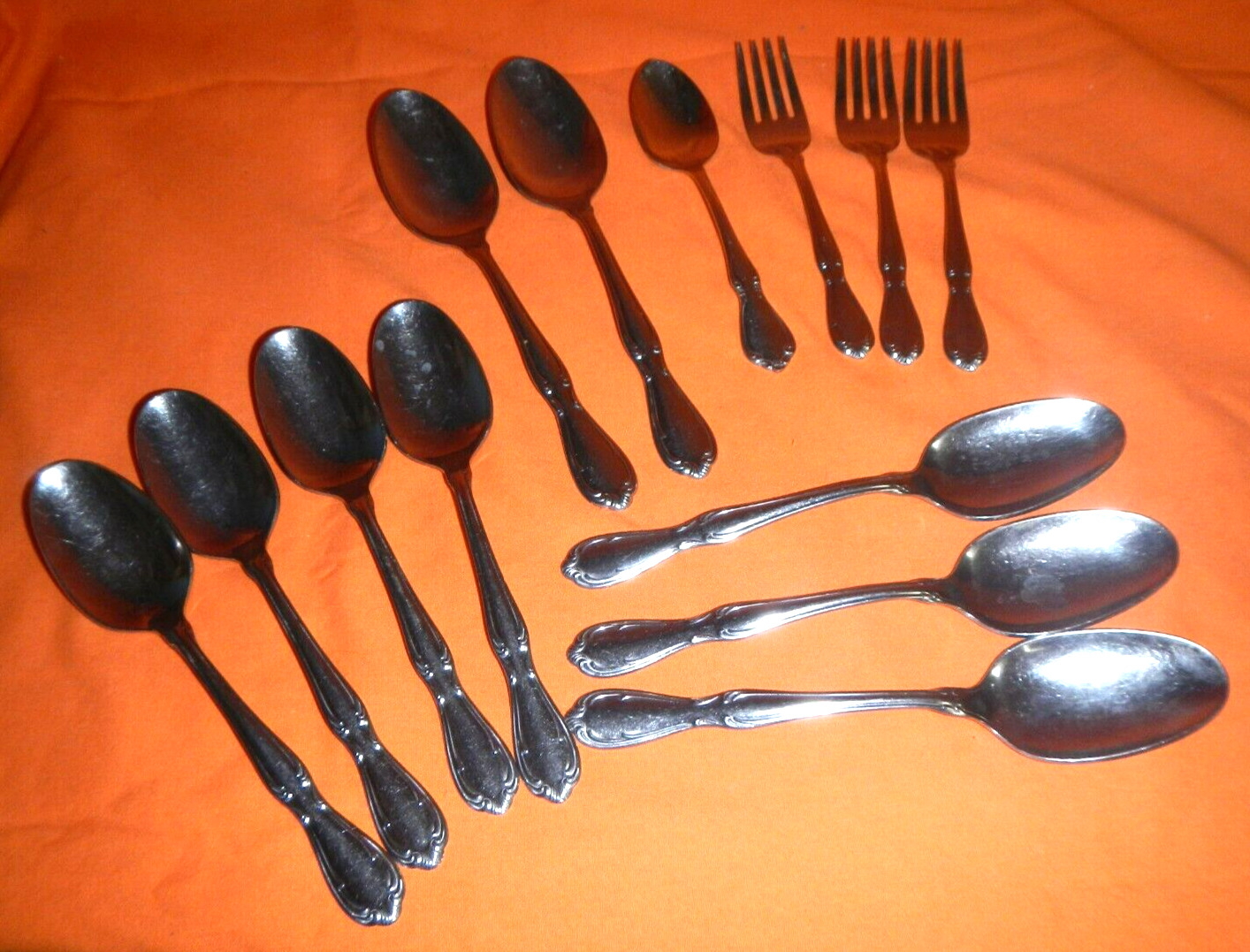 13 Pcs, Rogers Cutlery IS Stainless USA VICTORIAN MANOR  
