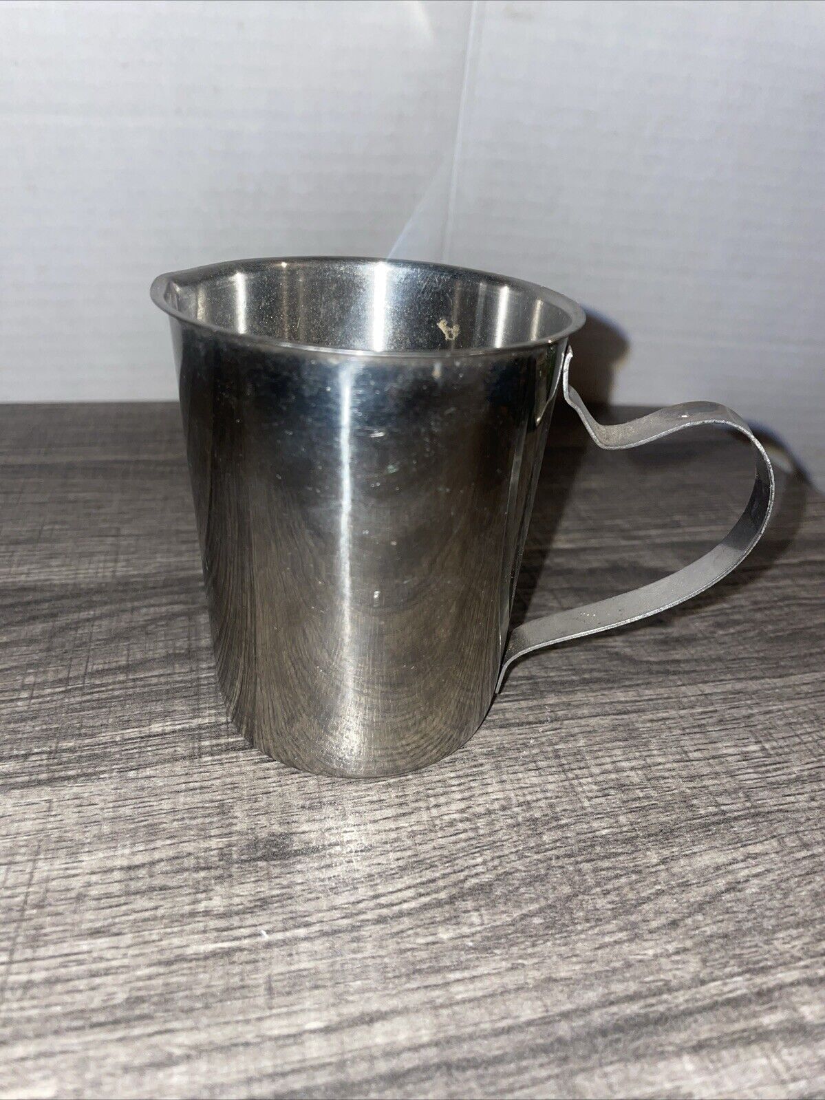 Vintage Small Metal Tin Cup With Handle
