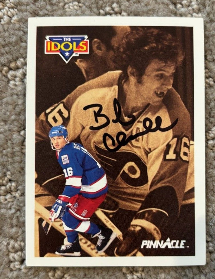 1991-92 Pinnacle Bobby Clarke signed autographed card Philadelphia Flyers #386