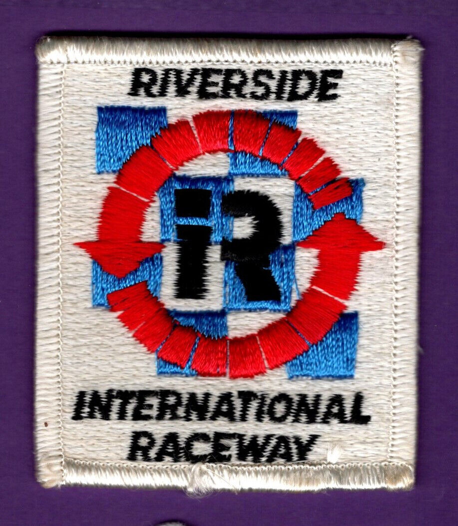 Vintage Riverside International Raceway Embroidered Iron-On / Sew-On Patch - NOS