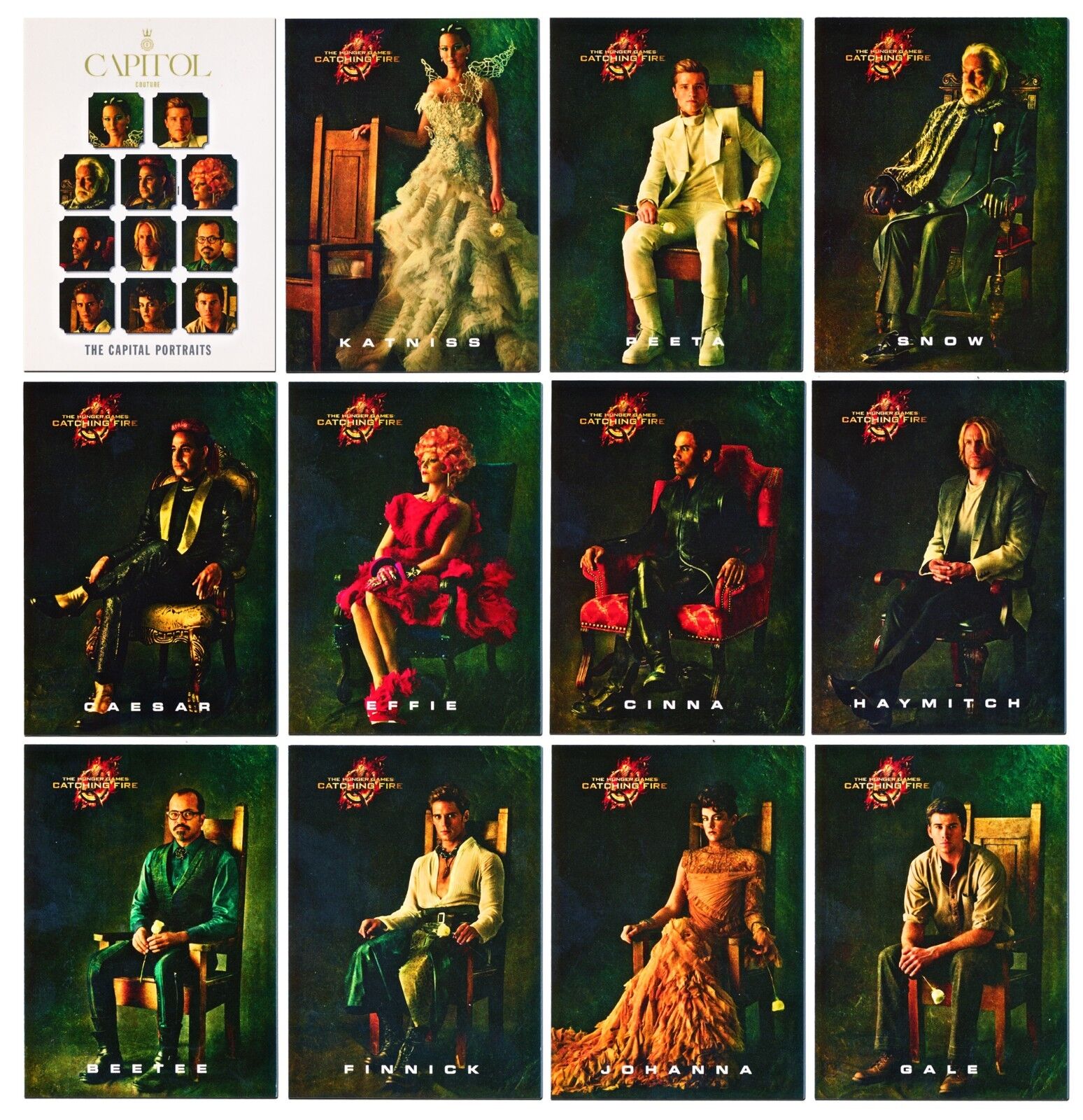 THE HUNGER GAMES Catching Fire CAPITAL COUTURE - 12 Card Promo Set 
