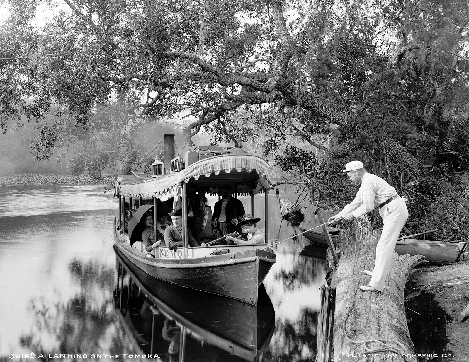 1897 Boat On the Tomoka River Florida Vintage Retro Old Photo 8