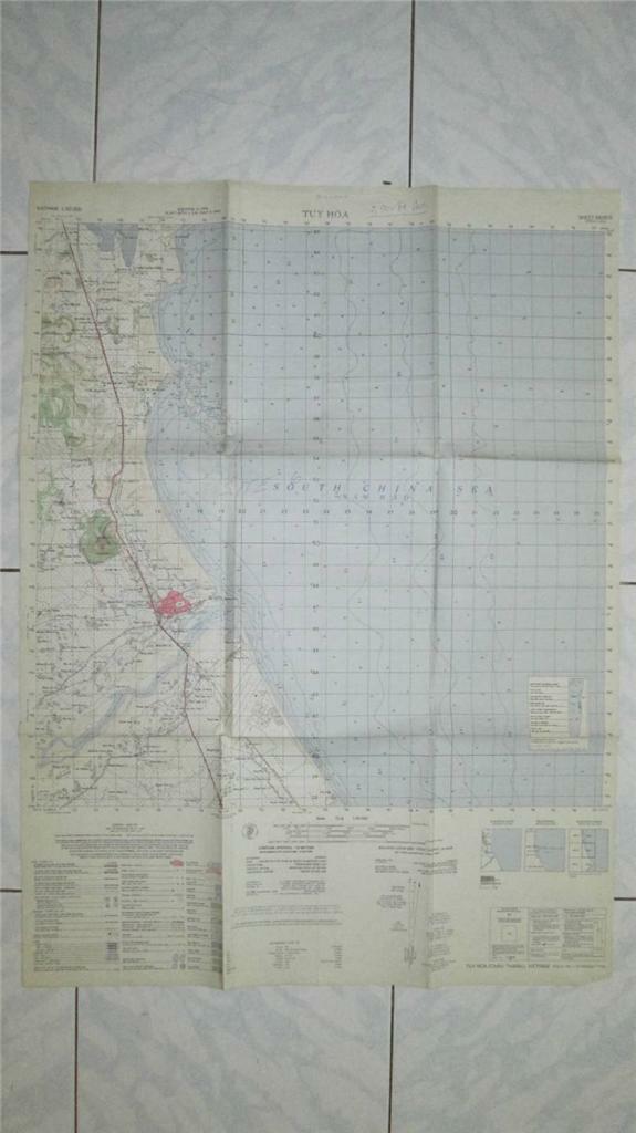 TUY HOA AIR BASE Vietnam map Tactical Fighter AHC USAF 6835 II